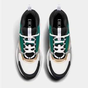 Dior Sneaker B22 Calfskin Mesh H688 Water Green Sneaker Size 46
